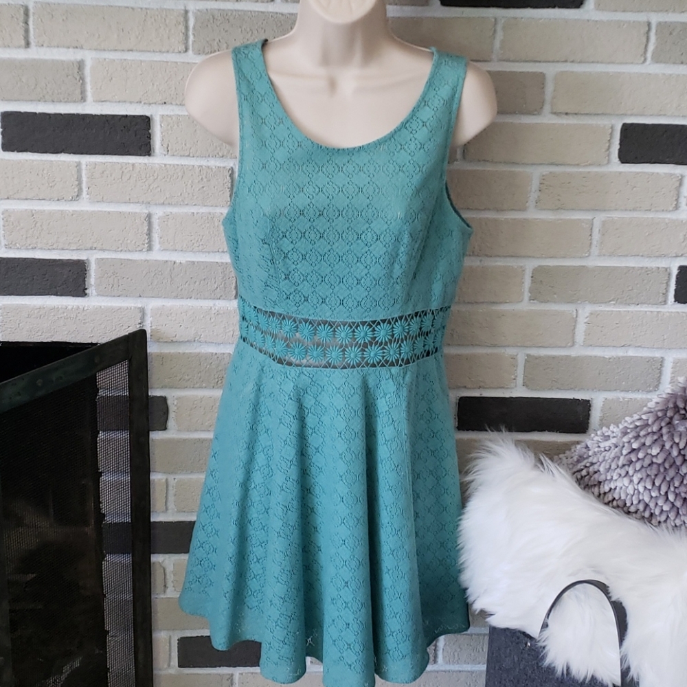 Free People Crochet Sleeveless Baby Doll Dress